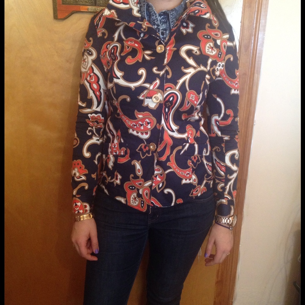 HOSTPICK Charter Club Paisley Printed‎ Blazer - Picture 3 of 5